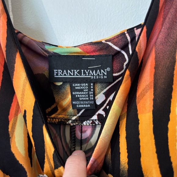 ✨ Frank Lyman Vintage NWOT Abstract Butterfly Print Dress – Size 6 ✨ - Picture 6 of 7